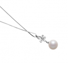10-11mm AAAA Quality Freshwater Cultured Pearl Pendant in Phoenix White