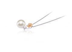 9-10mm AAAA Quality Freshwater Cultured Pearl Pendant in Pamela White