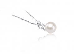 9-10mm AAAA Quality Freshwater Cultured Pearl Pendant in Merina White