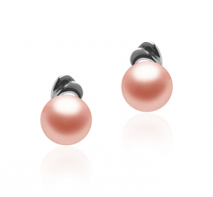 5-6mm AAA Quality Freshwater Cultured Pearl Earring Pair in Aria Pink