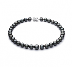 11-13.5mm AA+ Quality Tahitian Cultured Pearl Necklace in Black