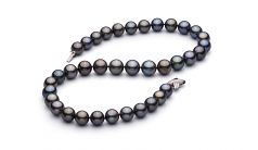 11.1-12.9mm AAA Quality Tahitian Cultured Pearl Necklace in Multicolour