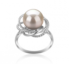 9-10mm AAAA Quality Freshwater Cultured Pearl Ring in Bobbie White