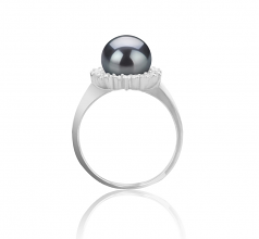 8-9mm AAAA Quality Freshwater Cultured Pearl Ring in Dreama Black