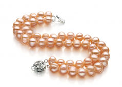 6-7mm A Quality Freshwater Cultured Pearl Bracelet in Evelina Pink