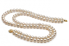 7.5-8.5mm AA Quality Freshwater Cultured Pearl Necklace in White
