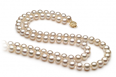 7.5-8.5mm AA Quality Freshwater Cultured Pearl Necklace in White