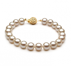 7-8mm AAAA Quality Freshwater Cultured Pearl Bracelet in White