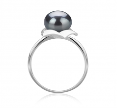 8-9mm AAA Quality Freshwater Cultured Pearl Ring in Anais Black