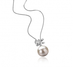 10-11mm AAAA Quality Freshwater Cultured Pearl Pendant in Marte White