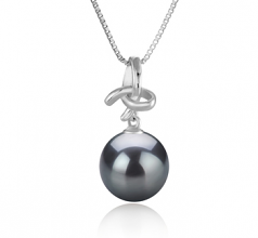10-11mm AAA Quality Tahitian Cultured Pearl Pendant in Maude Black