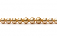 10.4-13.2mm AAA Quality South Sea Cultured Pearl Necklace in 18-inch Gold