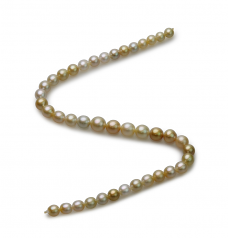 8.2-12mm Baroque Quality South Sea Cultured Pearl Necklace in 18-inch Multicolour