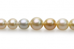8.2-12mm Baroque Quality South Sea Cultured Pearl Necklace in 18-inch Multicolour