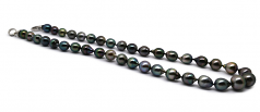 8-11mm Baroque Quality Tahitian Cultured Pearl Necklace in 17.5-inch Multicolour