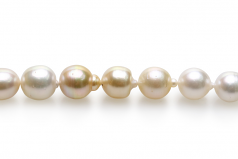 10-13mm Baroque Quality South Sea Cultured Pearl Necklace in 18-inch Multicolour