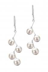 6-7mm AA Quality Freshwater Cultured Pearl Earring Pair in Mickey White