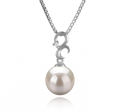 8-9mm AA Quality Japanese Akoya Cultured Pearl Pendant in Kacey White