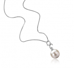 8-9mm AA Quality Japanese Akoya Cultured Pearl Pendant in Kacey White