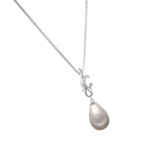 10-11mm AAA Quality Freshwater Cultured Pearl Pendant in Mildred White