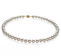 7.5-8mm Hanadama - AAAA Quality Japanese Akoya Cultured Pearl Necklace in Hanadama 23-inch White