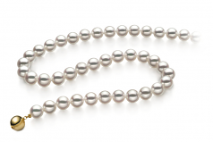 7.5-8mm Hanadama - AAAA Quality Japanese Akoya Cultured Pearl Necklace in Hanadama 23-inch White
