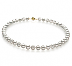 8-8.5mm Hanadama - AAAA Quality Japanese Akoya Cultured Pearl Necklace in Hanadama 18-inch White