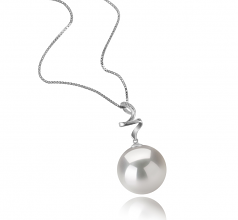 12-13mm AA+ Quality Freshwater - Edison Cultured Pearl Pendant in Lydia White