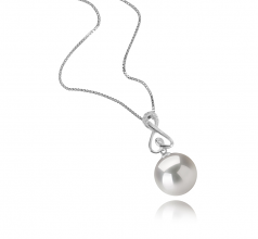 12-13mm AA+ Quality Freshwater - Edison Cultured Pearl Pendant in Patsy White