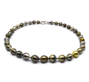 8-10mm Baroque Quality Tahitian Cultured Pearl Necklace in 17-inch Multicolour 8-10mm Baroque Quality Tahitian Cultured Pearl Necklace in 17-inch Multicolour