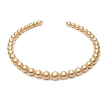 9.2-12.8mm AA Quality South Sea Cultured Pearl Necklace in 18-inch Gold 9.2-12.8mm AA Quality South Sea Cultured Pearl Necklace in 18-inch Gold