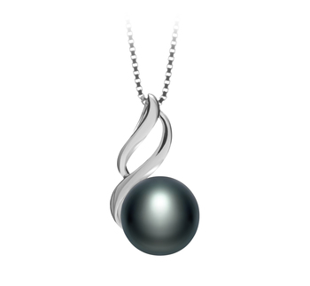 10-11mm AAA Quality Freshwater Cultured Pearl Pendant in Adalia Black 10-11mm AAA Quality Freshwater Cultured Pearl Pendant in Adalia Black