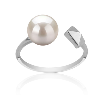 7-8mm AAAA Quality Freshwater Cultured Pearl Ring in Alma White 7-8mm AAAA Quality Freshwater Cultured Pearl Ring in Alma White
