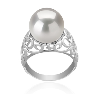 12-13mm AA+ Quality Freshwater - Edison Cultured Pearl Ring in Alva White 12-13mm AA+ Quality Freshwater - Edison Cultured Pearl Ring in Alva White