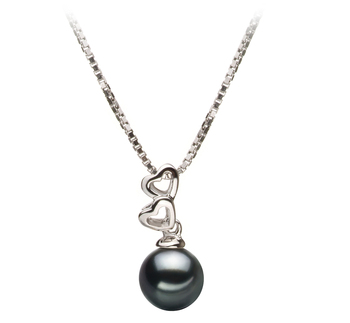 6-7mm AA Quality Japanese Akoya Cultured Pearl Pendant in Amber Black 6-7mm AA Quality Japanese Akoya Cultured Pearl Pendant in Amber Black