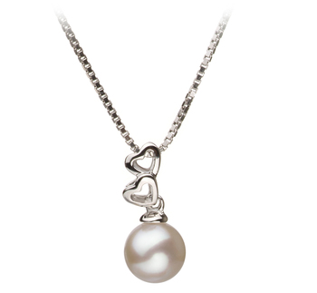 6-7mm AA Quality Japanese Akoya Cultured Pearl Pendant in Amber White 6-7mm AA Quality Japanese Akoya Cultured Pearl Pendant in Amber White