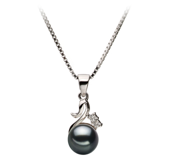 6-7mm AA Quality Japanese Akoya Cultured Pearl Pendant in Ariana Black 6-7mm AA Quality Japanese Akoya Cultured Pearl Pendant in Ariana Black