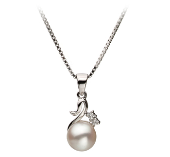 6-7mm AA Quality Japanese Akoya Cultured Pearl Pendant in Ariana White 6-7mm AA Quality Japanese Akoya Cultured Pearl Pendant in Ariana White