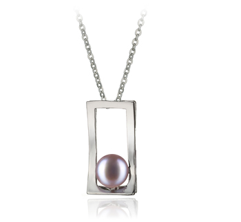 7-8mm AA Quality Freshwater Cultured Pearl Pendant in Athena Lavender 7-8mm AA Quality Freshwater Cultured Pearl Pendant in Athena Lavender