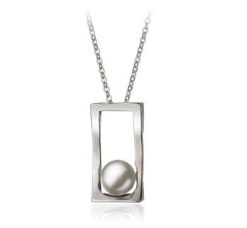7-8mm AA Quality Freshwater Cultured Pearl Pendant in Athena White 7-8mm AA Quality Freshwater Cultured Pearl Pendant in Athena White