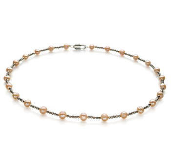 6-7mm A Quality Freshwater Cultured Pearl Necklace in Atina Pink 6-7mm A Quality Freshwater Cultured Pearl Necklace in Atina Pink