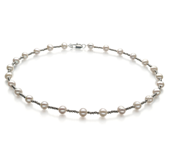 6-7mm A Quality Freshwater Cultured Pearl Necklace in Atina White 6-7mm A Quality Freshwater Cultured Pearl Necklace in Atina White
