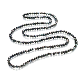 6-7mm A Quality Freshwater Cultured Pearl Necklace in Betty Black 6-7mm A Quality Freshwater Cultured Pearl Necklace in Betty Black