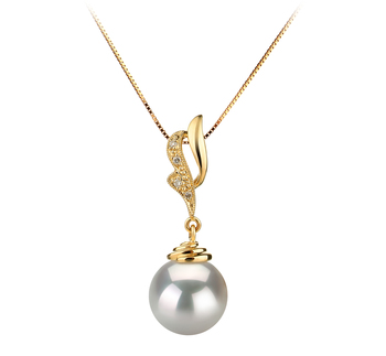 10-11mm AAA Quality South Sea Cultured Pearl Pendant in Bianka White 10-11mm AAA Quality South Sea Cultured Pearl Pendant in Bianka White