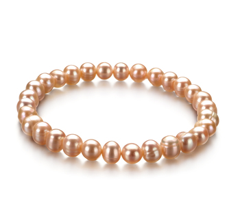 6-7mm A Quality Freshwater Cultured Pearl Bracelet in Bliss Pink 6-7mm A Quality Freshwater Cultured Pearl Bracelet in Bliss Pink