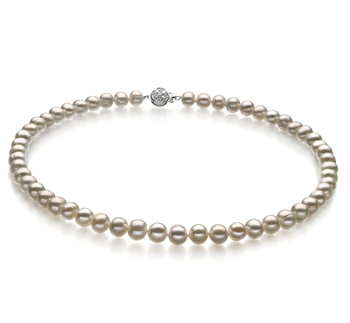 6-7mm A Quality Freshwater Cultured Pearl Necklace in Bliss White 6-7mm A Quality Freshwater Cultured Pearl Necklace in Bliss White