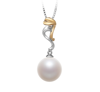 10-11mm AAAA Quality Freshwater Cultured Pearl Pendant in Brianna White