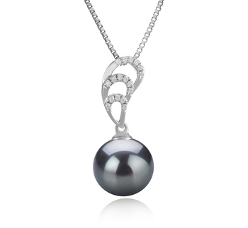 10-11mm AAA Quality Tahitian Cultured Pearl Pendant in Camille Black 10-11mm AAA Quality Tahitian Cultured Pearl Pendant in Camille Black