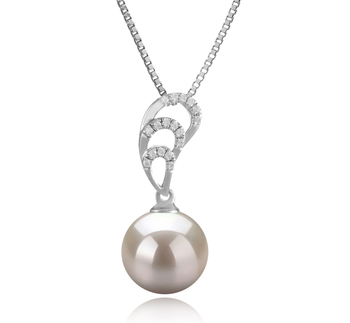 10-11mm AAAA Quality Freshwater Cultured Pearl Pendant in Camille White 10-11mm AAAA Quality Freshwater Cultured Pearl Pendant in Camille White