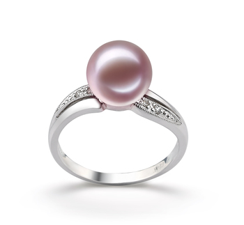 9-10mm AAAA Quality Freshwater Cultured Pearl Ring in Caroline Lavender 9-10mm AAAA Quality Freshwater Cultured Pearl Ring in Caroline Lavender